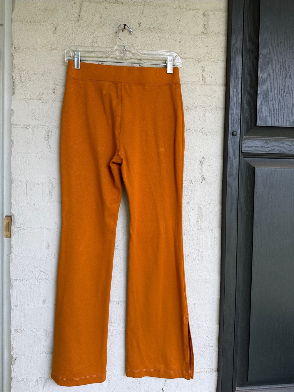 Anthropologie Maeve Eve Knit Flare Leg Pull-On Pants In Cedar Size XS - Picture 6 of 13
